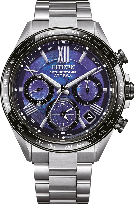 Citizen Attesa CC4075-50L Herrenuhr • Satellite Wave GPS • Super Titanium