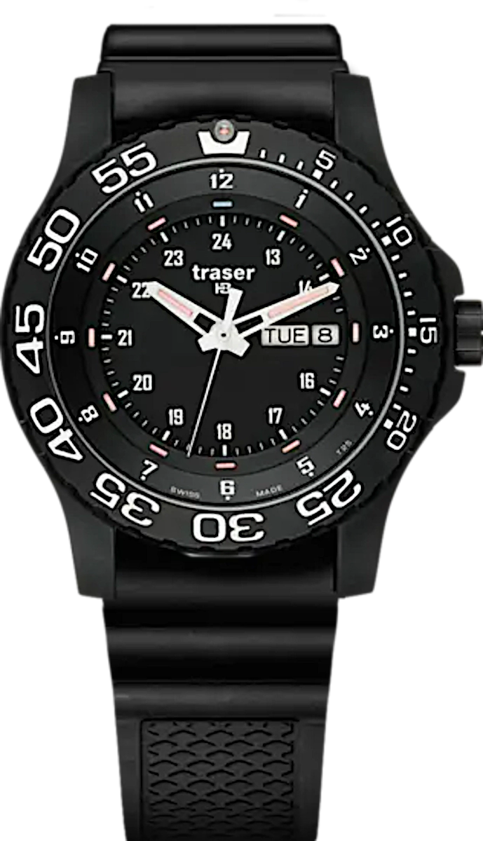 Traser P66 Elite Red 100378 Herrenuhr • Trigalight H3 • Swiss Made