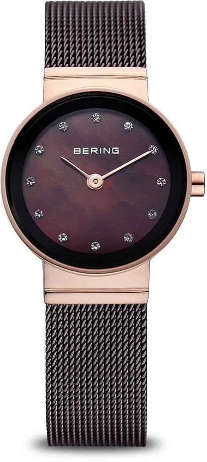 Bering Classic 10122-265 Damenuhr • Kratzfestes Saphirglas • Feines Milanaise-Armband
