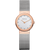 Bering Damenuhr in Roségold mit silbernem Zifferblatt und Milanaise-Armband
