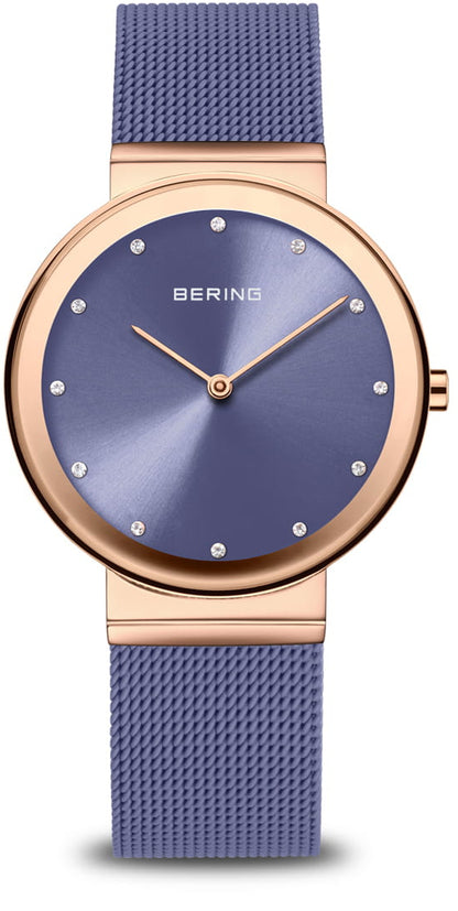 Bering Classic 10135-968 Damenuhr • Kratzfestes Saphirglas • Feines Milanaise-Armband