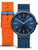 Bering Classic 10141-397 Herren Armbanduhr Blau • Saphirglas • Silikon-Set mit 2 Armbändern
