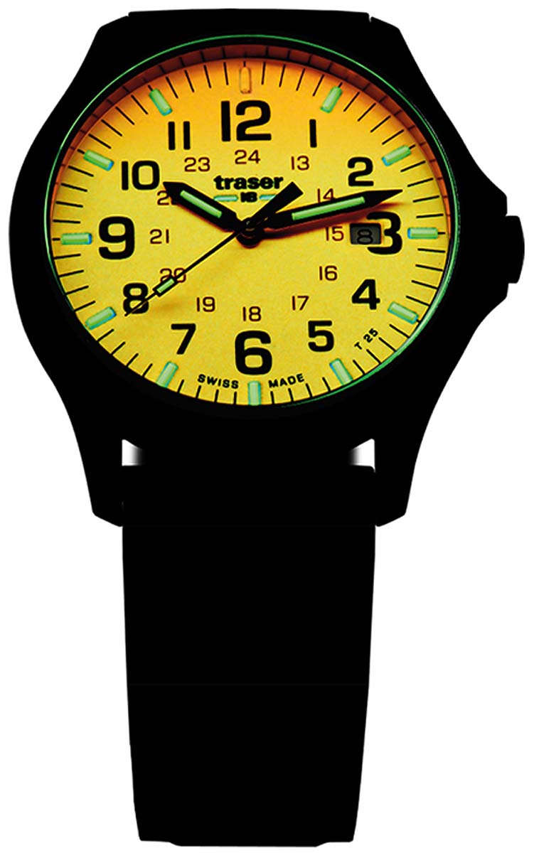 Traser P67 Officer Pro 107423 Herren Uhr • Swiss Made Quarz Uhrwerk • trigalight Beleuchtung