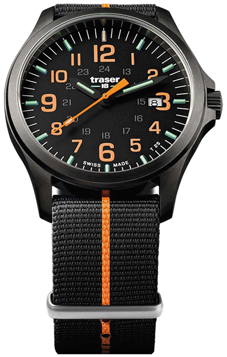 Traser P67 Officer Pro 107425 Herren Uhr • Swiss Made Quarz • trigalight Beleuchtung