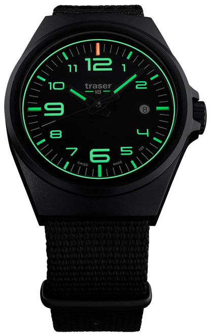 Traser P59 Essential M Black 108218 Herren Uhr • trigalight-Technologie • Saphirglas