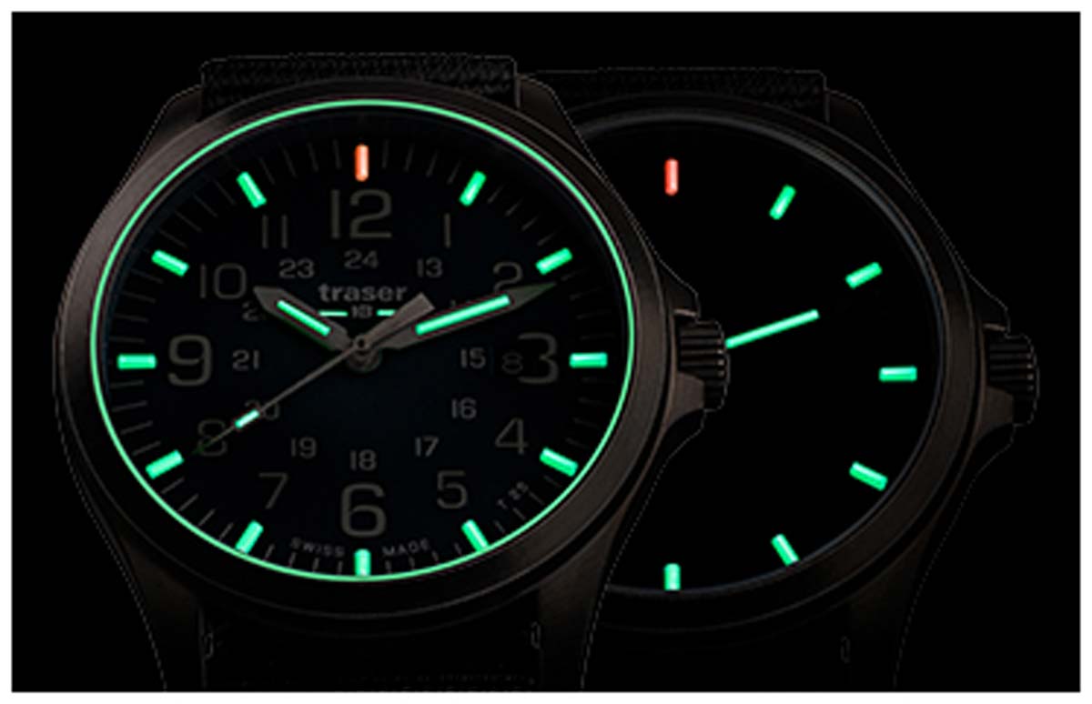 Traser P67 Officer Pro 108632 Herren Uhr • Trigalight-Technologie • Swiss Made Quarz
