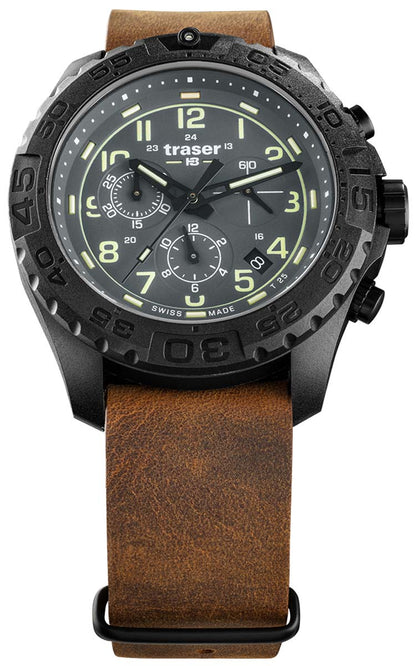 Traser P96 OdP Evolution Chrono 109045 Herren Uhr • Swiss Made Quarzuhr • Saphirglas