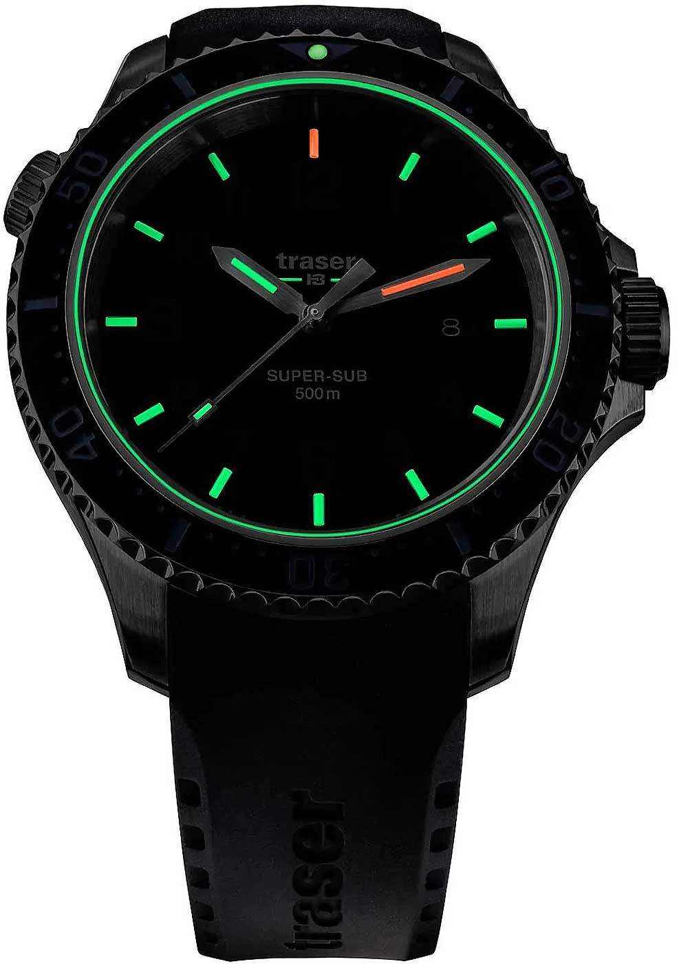 Traser P67 Diver 109377 Men's Watch • trigalight technology • 50 bar water resistant