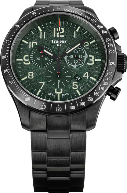 Traser P67 Officer Pro Chronograph 109464 Herren Uhr • trigalight • Saphirglas