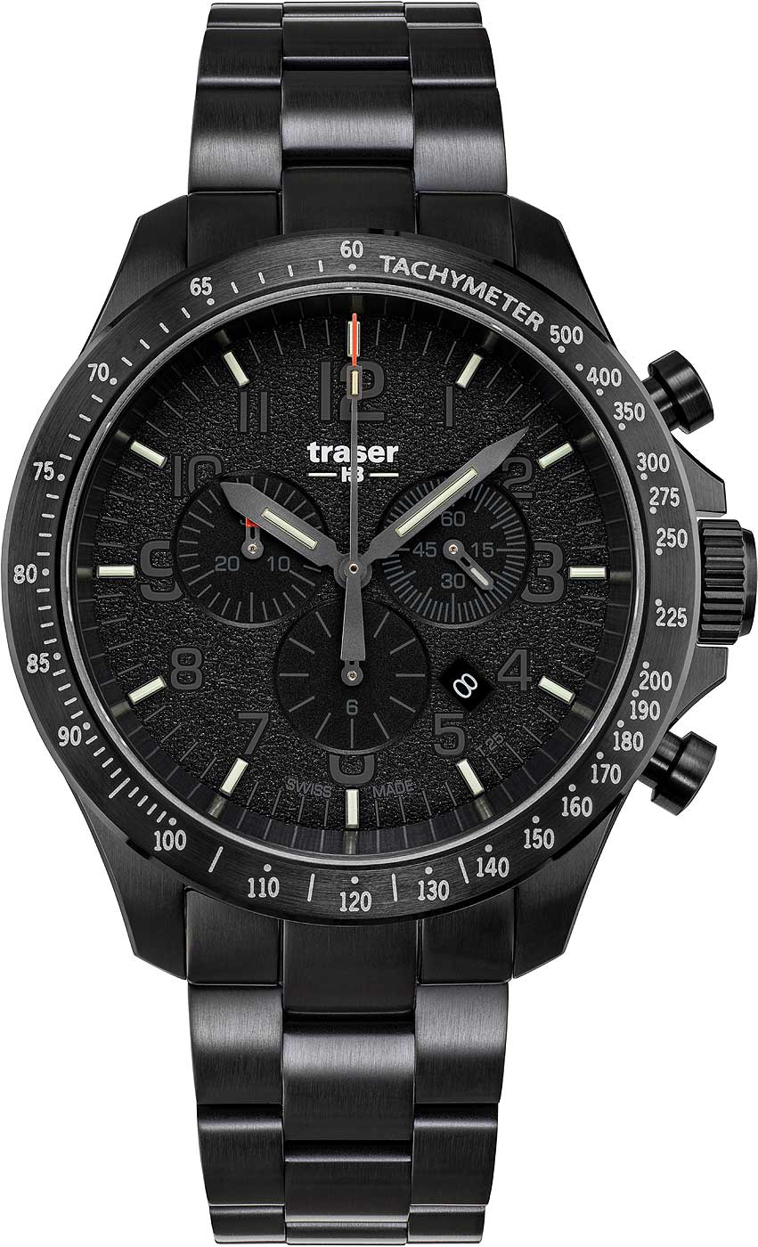 Traser P67 Officer Pro Chronograph 109466 Herren Uhr • Schweizer Quarz-Chronograph • trigalight-Technologie