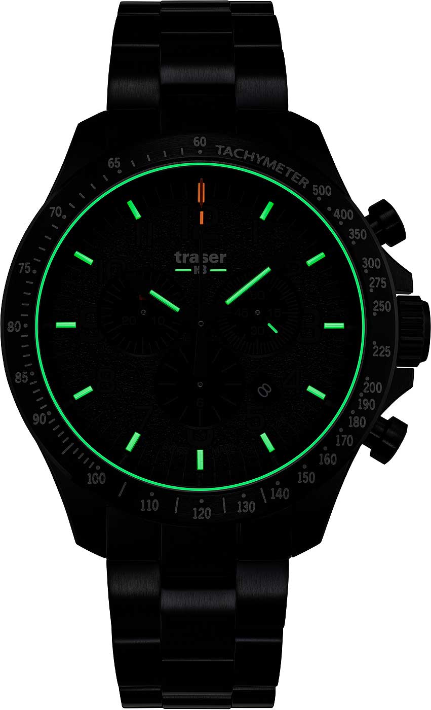 Traser P67 Officer Pro Chronograph 109466 Herren Uhr • Schweizer Quarz-Chronograph • trigalight-Technologie
