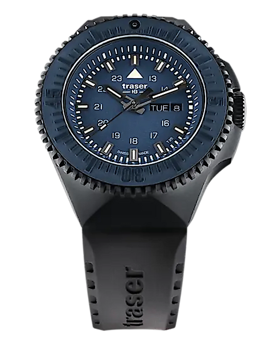 Traser P69 Black Stealth 109856 Herren Uhr • trigalight® Leuchttechnologie • Saphirglas