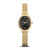 Bering Classic 11020-332 Damenuhr Schwarz/Gold • Saphirglas • Milanaise-Armband