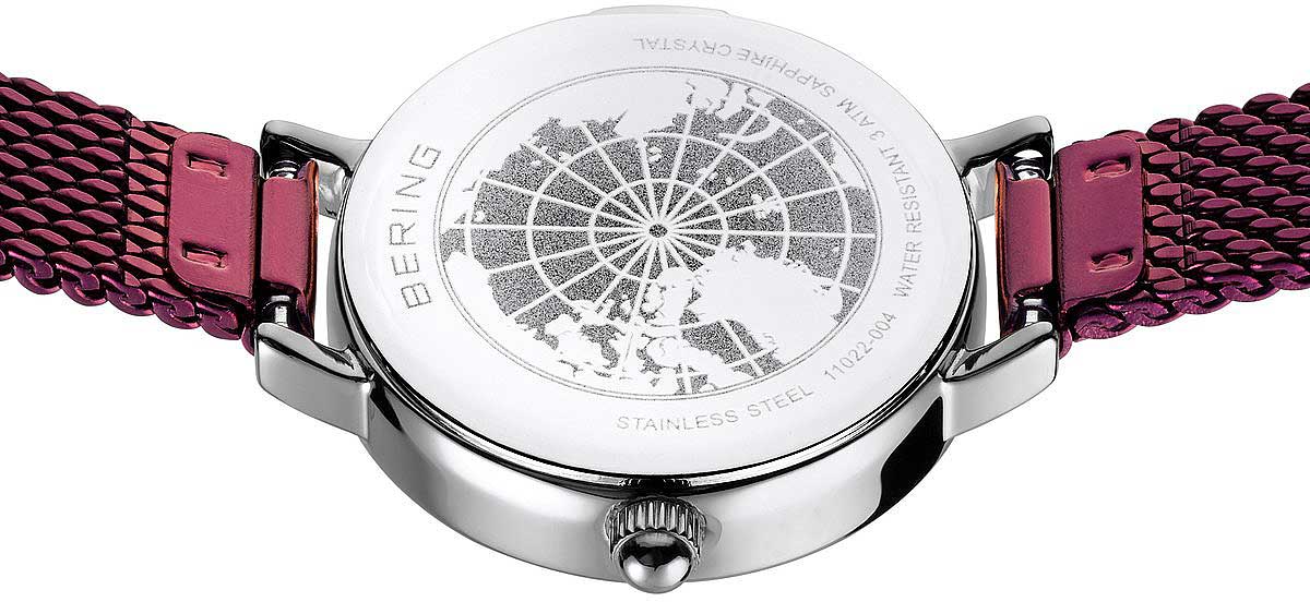 Bering Classic 11022-909 Damenuhr • Kratzfestes Saphirglas • Feines Milanaise-Armband