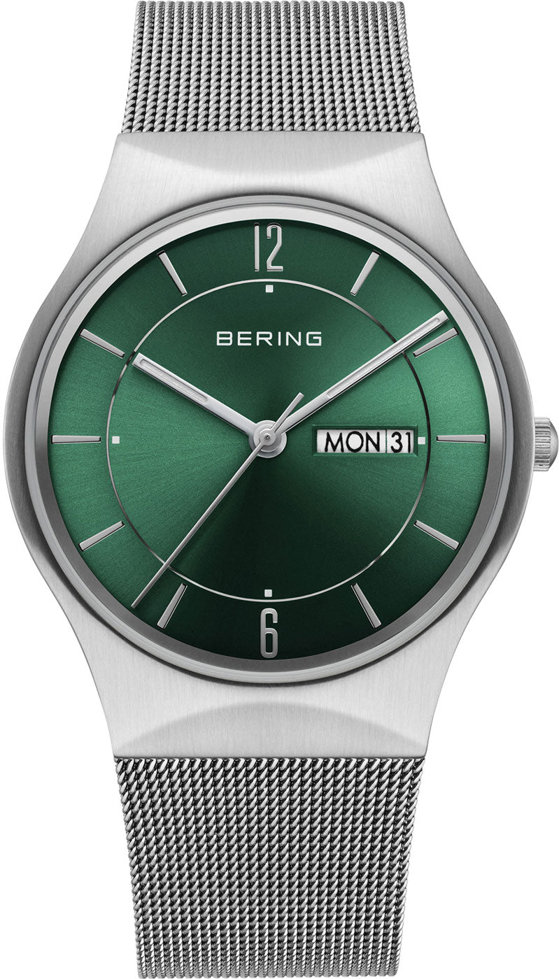 Bering Classic 11938-008DD Herrenuhr • Kratzfestes Saphirglas • Feines Milanaise-Armband
