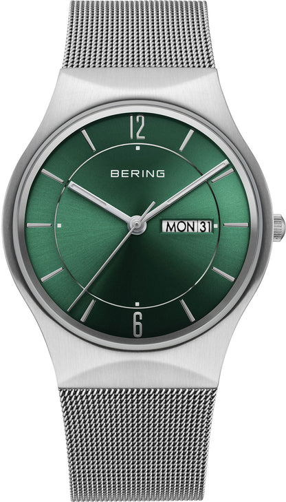 Bering Classic 11938-008DD Herrenuhr • Kratzfestes Saphirglas • Feines Milanaise-Armband