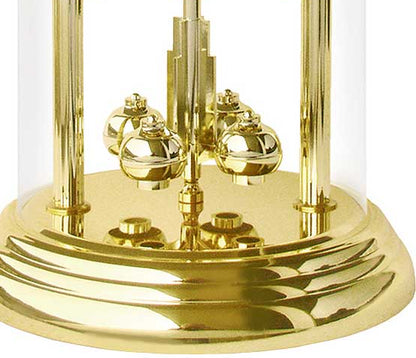 AMS Table Clock 23 cm Ø Glass • Precise Quartz Movement • Elegant Design