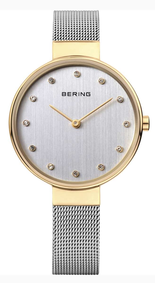 Bering Classic 12034-000 Damenuhr • Kratzfestes Saphirglas • Feines Milanaise-Armband