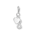 925-Sterlingsilber Charm-Anhänger mit Herz-Infinity und Zirkonia