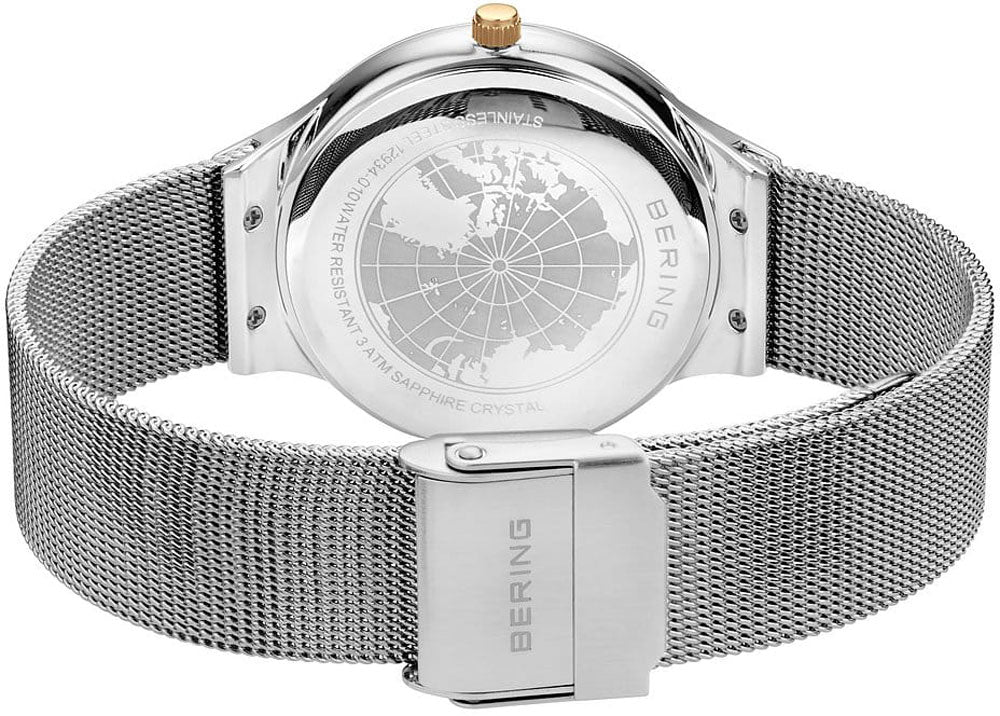 Bering Classic 12934-010 Damenuhr • Kratzfestes Saphirglas • Feines Milanaise-Armband