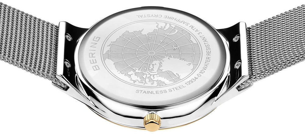 Bering Classic 12934-010 Damenuhr • Kratzfestes Saphirglas • Feines Milanaise-Armband