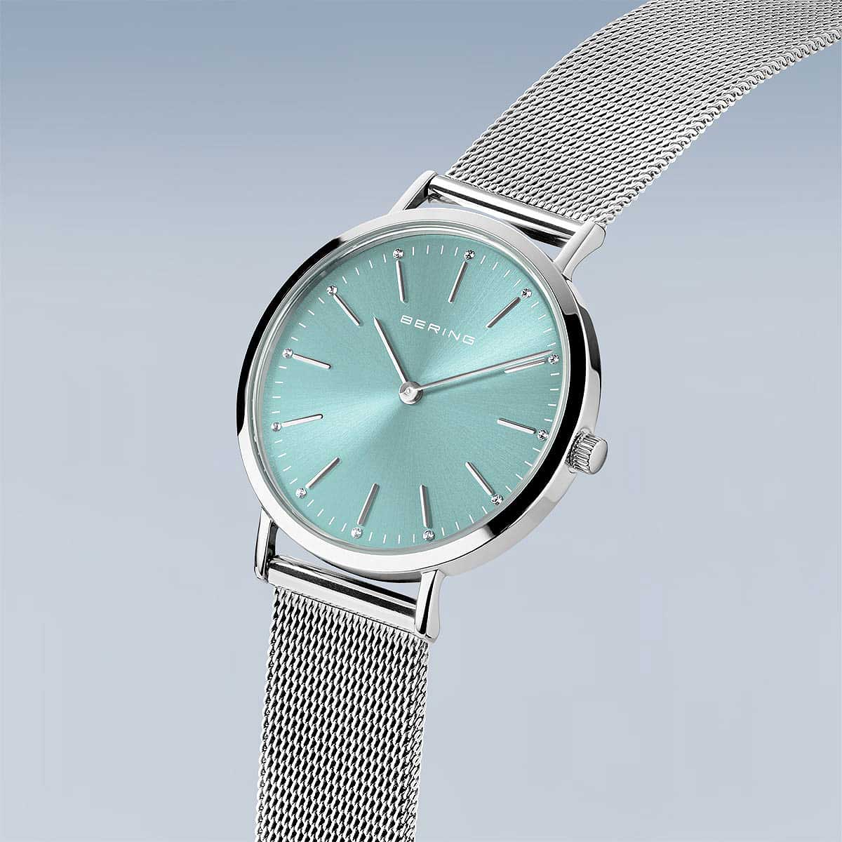Bering 14134-005-GWP Damenuhr • Saphirglas • Milanaise
