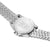 Herren-Armbanduhr mit Edelstahlarmband; Gehäuseboden mit Gravur und Verschluss