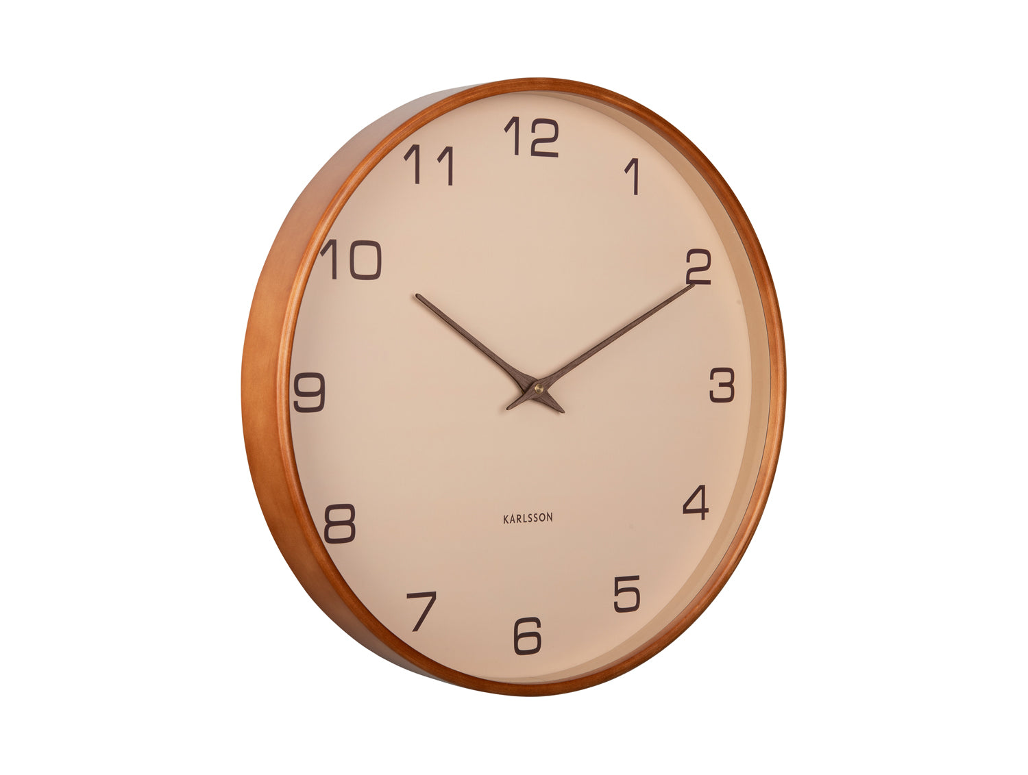 Karlsson Acento KA5993SB Wanduhr Sandbraun • Geräuschloses Sweep-Uhrwerk • Mid-Century Design