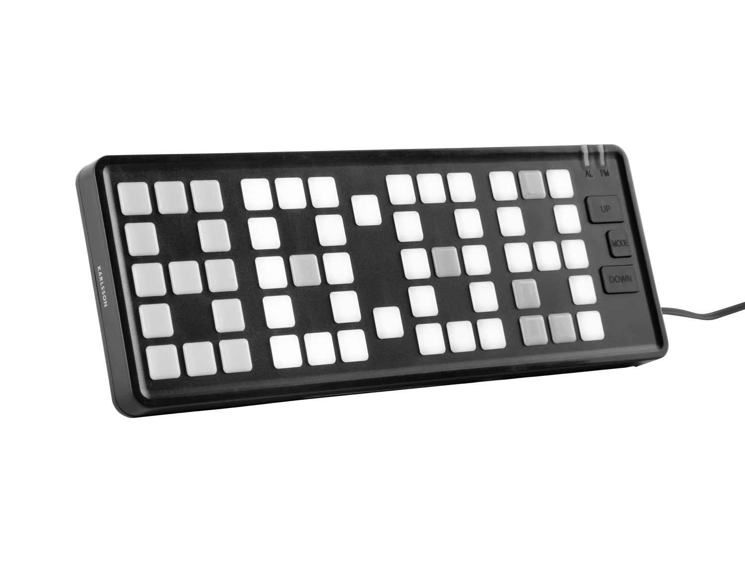 Karlsson Keyboard KA5984BK Wecker Schwarz • Retro-Tastatur-Design • 3 Lichtmodi