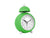 Karlsson Chaplin KA5979BG Wecker Hellgrün • Geräuschloses Sweep-Uhrwerk • Charlie-Chaplin-Design