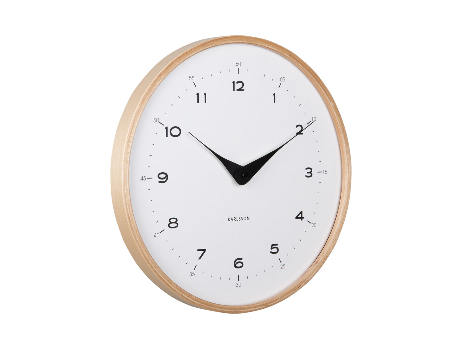 Karlsson Osado Dome KA5995WH Wanduhr Weiß • Sweep-Uhrwerk • 12/24-Stunden-Anzeige