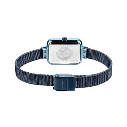 Bering Petite Square 14520-398 Damenuhr • Kratzfestes Saphirglas • Blaues Milanaise-Armband