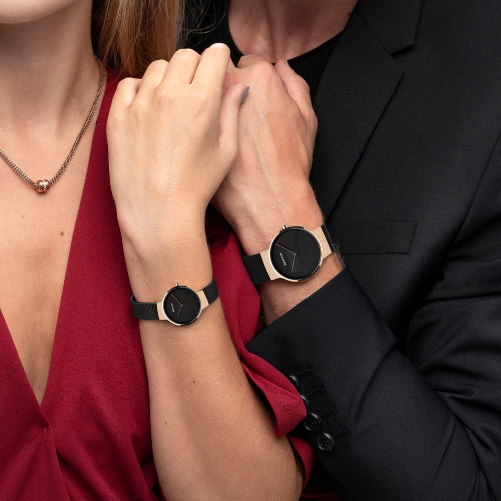 Bering Classic 14531-166 Damenuhr • Kratzfestes Saphirglas • Milanaise-Armband