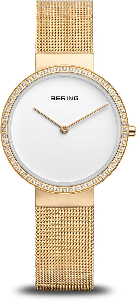 Bering Classic 14531-330 Damenuhr • Kratzfestes Saphirglas • Feines Milanaise-Armband