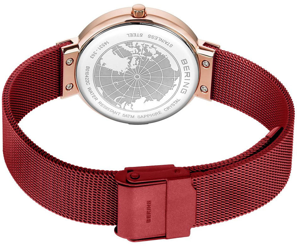 Bering Classic 14531-363 Damenuhr • Kratzfestes Saphirglas • Milanaise-Armband