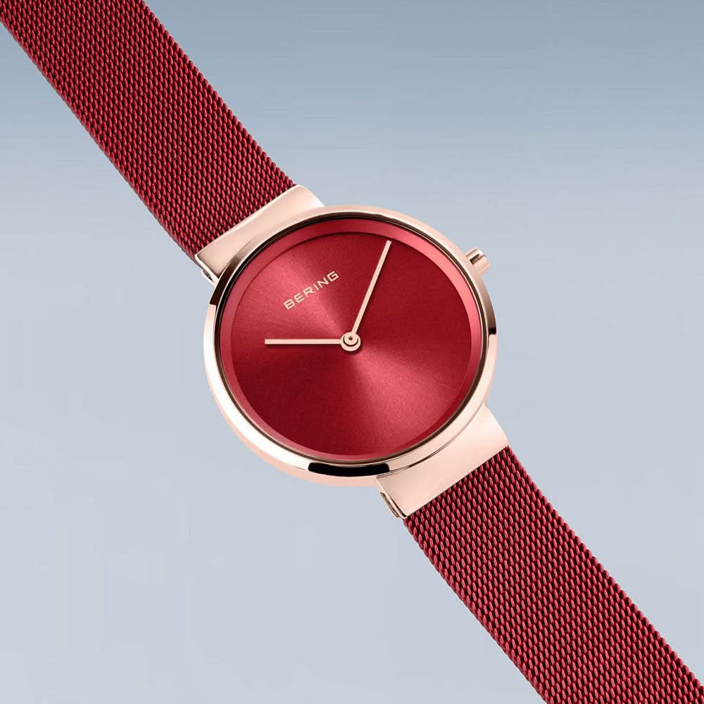 Bering Classic 14531-363 Damenuhr • Kratzfestes Saphirglas • Milanaise-Armband