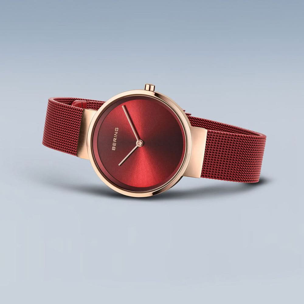 Bering Classic 14531-363 Damenuhr • Kratzfestes Saphirglas • Milanaise-Armband