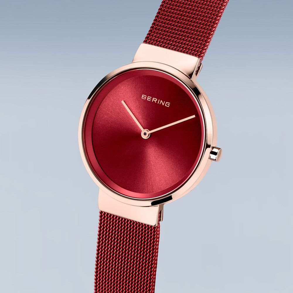 Bering Classic 14531-363 Damenuhr • Kratzfestes Saphirglas • Milanaise-Armband