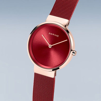 Bering Classic 14531-363 Damenuhr • Kratzfestes Saphirglas • Milanaise-Armband