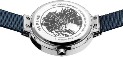 Bering Solar 14631-307 Damenuhr • Kratzfestes Saphirglas • Feines Milanaise-Armband