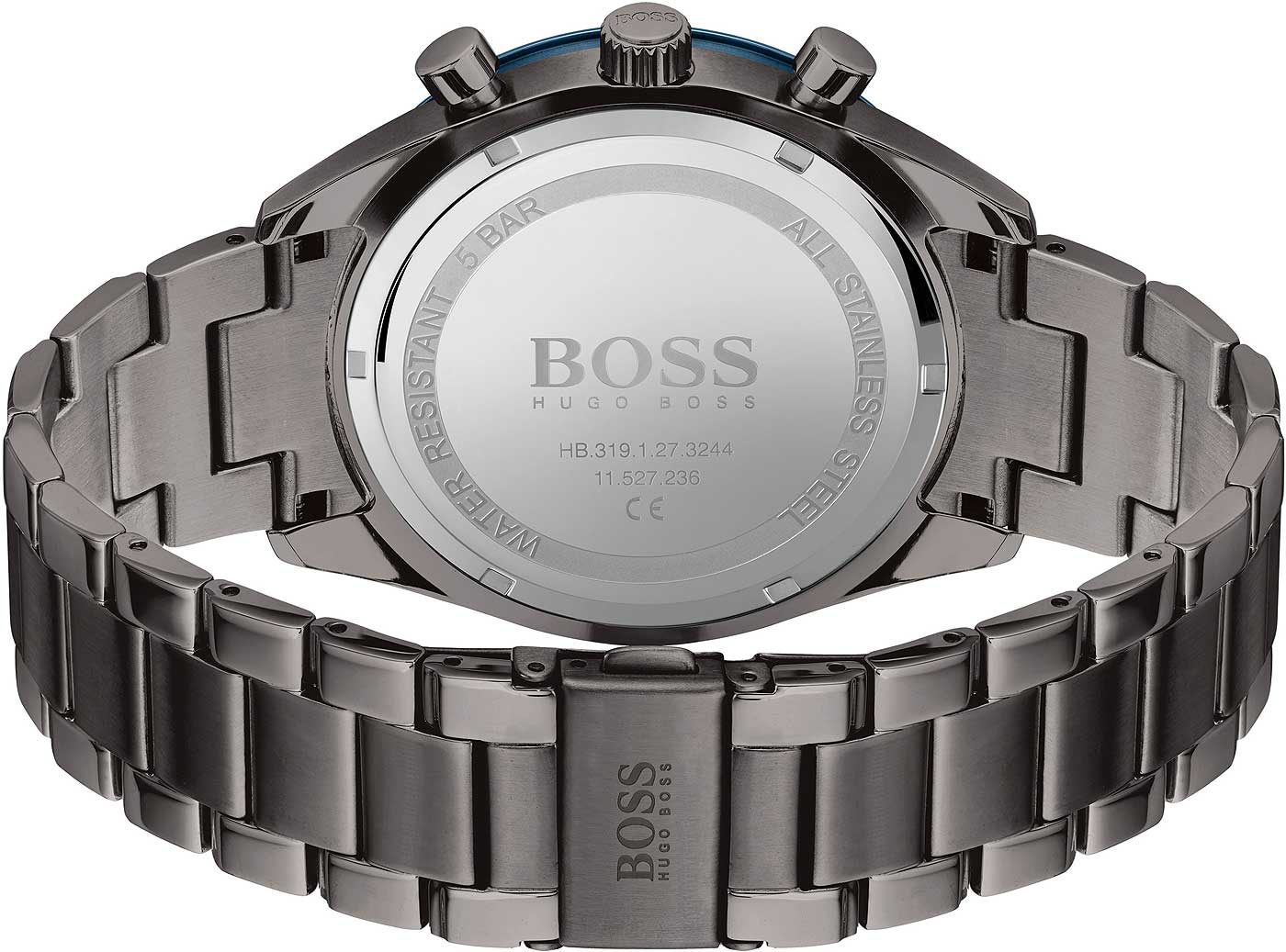 BOSS Santiago 1513863 Herren Uhr • Chronograph • Blau/Grau