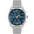 BOSS Skytraveller 1514149 Herren Armbanduhr Blau • Chronograph • Edelstahl-Mesh-Armband