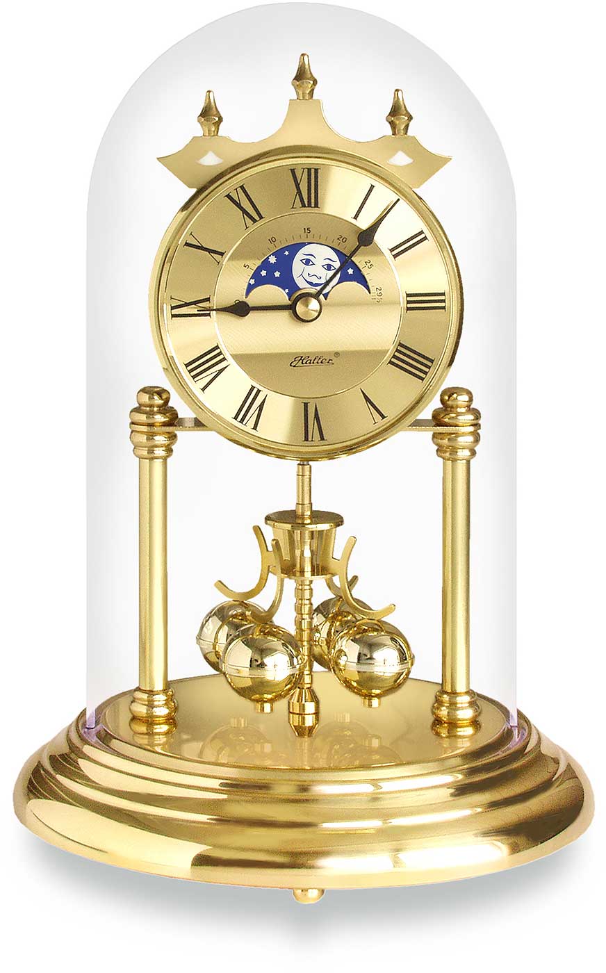 Haller Tischuhr 23x16 cm Kunststoff • Klassisch • Mit Mondphase