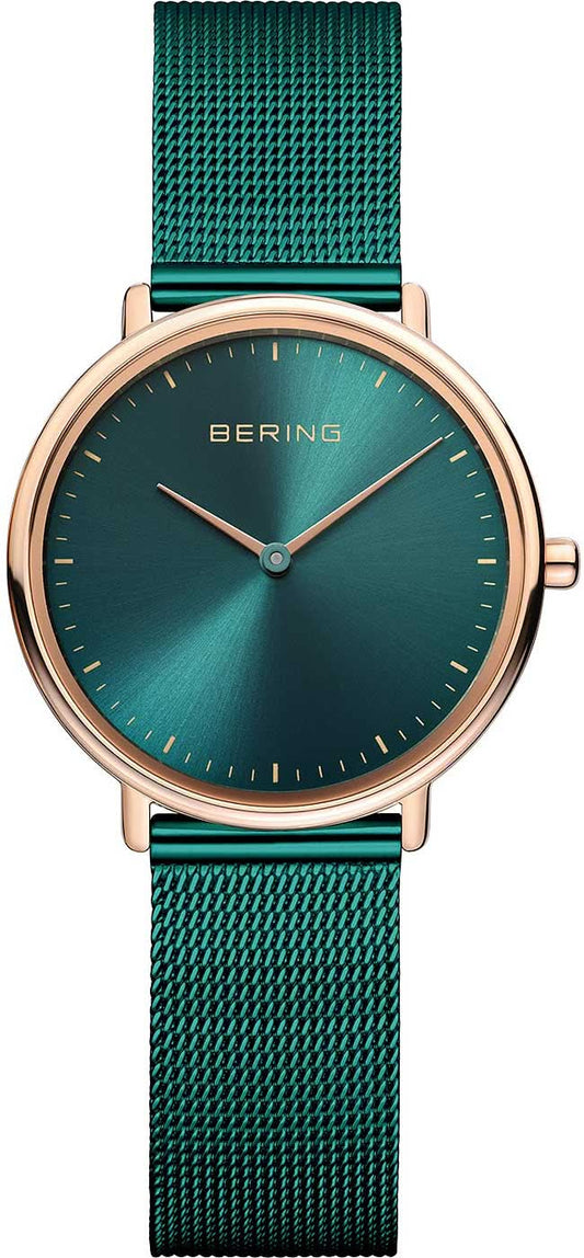 Bering Ultra Slim 15729-868 Damenuhr • Kratzfestes Saphirglas • Feines Milanaise-Armband