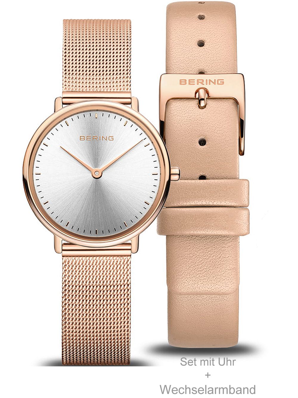 Bering Ultra Slim 15729-960 Damen • Saphirglas • Schlankes Roségold-Design