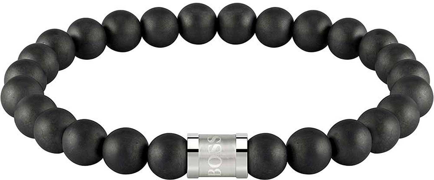 Boss Jewelry 1580042M -  BEADS FOR HIM Herrenarmband aus Onyxsteinen