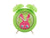 Karlsson Peekaboo Bunny KA5980DG Wecker Dunkelgrün • Bewegliche Augen • Kinderzimmer-Design