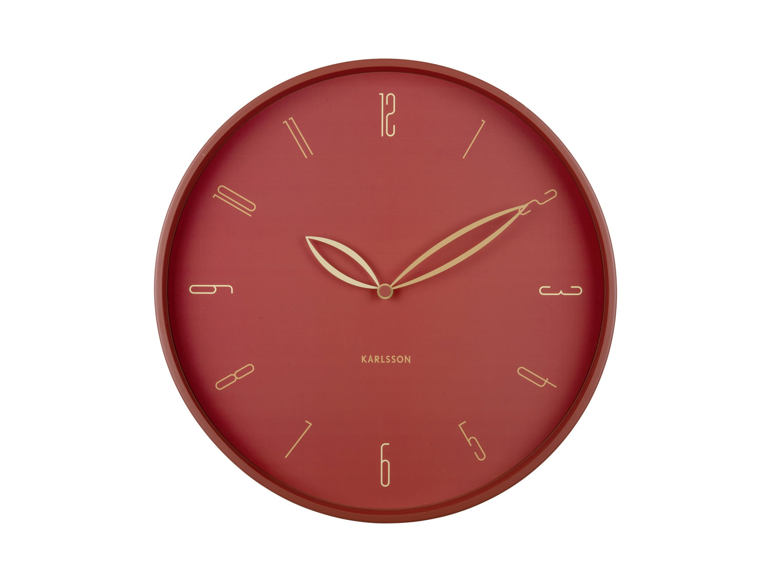 Karlsson Petals KA6012RD Wanduhr Rotocker • Blütenblatt-Zeiger • Designerstück Boxtel & Buijs