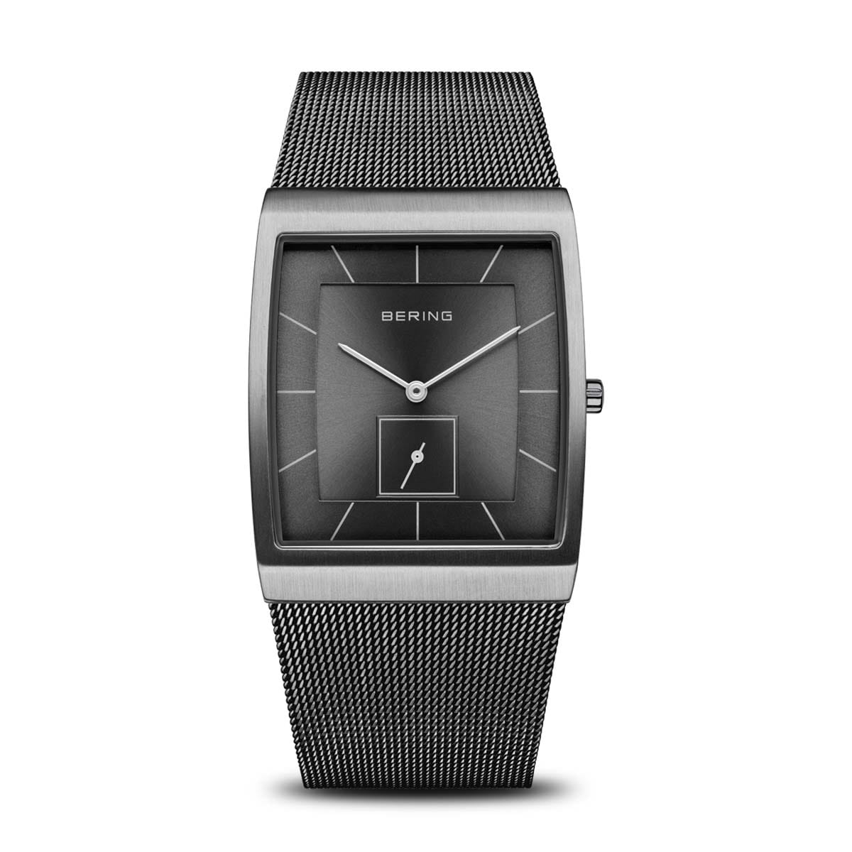 Bering Classic 16033-377 Herrenuhr Grau • Milanaise-Armband • Saphirglas