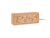 Karlsson Solid Wood Engraved KA6024WD Wecker Hellholz • LED-Zeitanzeige • Eingraviertes Design